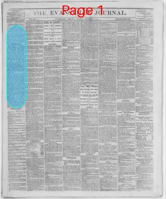 Page thumbnail for The Evansville Journal