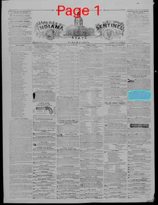 Page thumbnail for Indiana State Sentinel