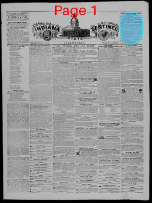 Page thumbnail for Indiana State Sentinel