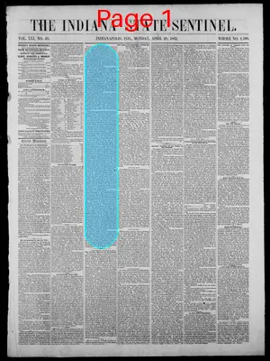 Page thumbnail for Indiana State Sentinel