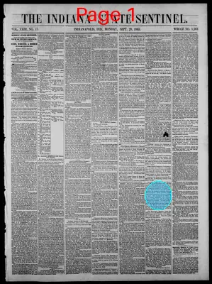 Page thumbnail for Indiana State Sentinel