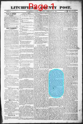 Page thumbnail for The Litchfield County Post