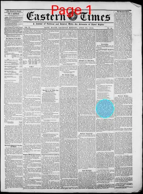Page thumbnail for Eastern Times