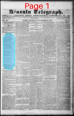 Page thumbnail for Lincoln Telegraph