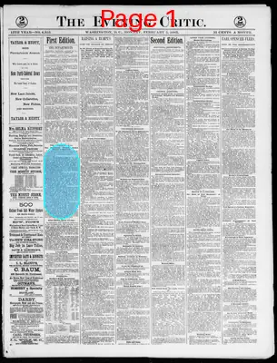 Page thumbnail for The Evening Critic