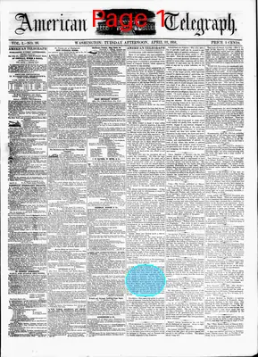 Page thumbnail for American Telegraph