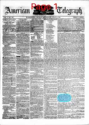 Page thumbnail for American Telegraph