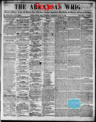 Page thumbnail for The Arkansas Whig
