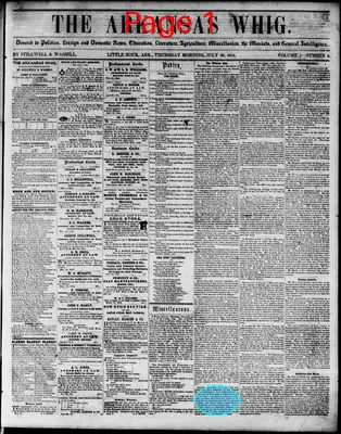 Page thumbnail for The Arkansas Whig