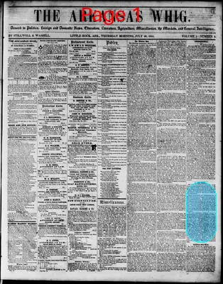 Page thumbnail for The Arkansas Whig