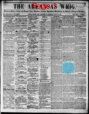 Page thumbnail for The Arkansas Whig
