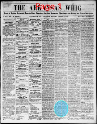 Page thumbnail for The Arkansas Whig
