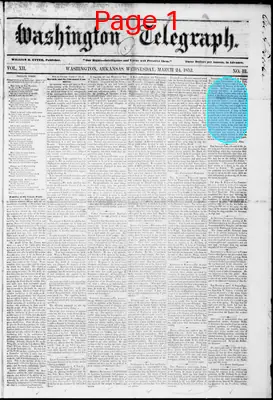 Page thumbnail for Washington Telegraph