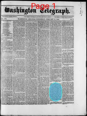 Page thumbnail for Washington Telegraph