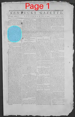 Page thumbnail for The Kentucky Gazette