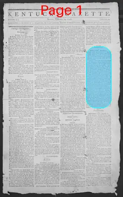 Page thumbnail for The Kentucky Gazette