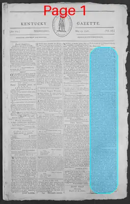 Page thumbnail for The Kentucky Gazette