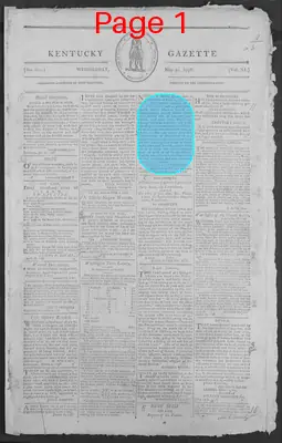 Page thumbnail for The Kentucky Gazette