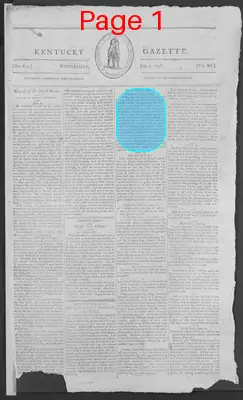 Page thumbnail for The Kentucky Gazette