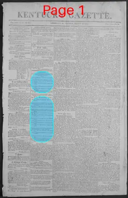 Page thumbnail for Kentucky Gazette