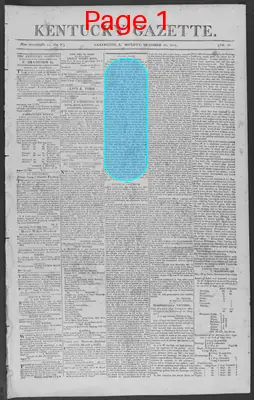 Page thumbnail for Kentucky Gazette