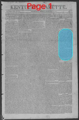 Page thumbnail for Kentucky Gazette