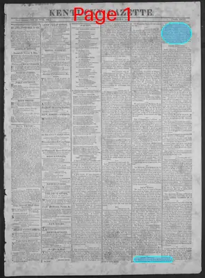 Page thumbnail for Kentucky Gazette