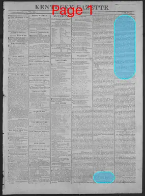 Page thumbnail for Kentucky Gazette
