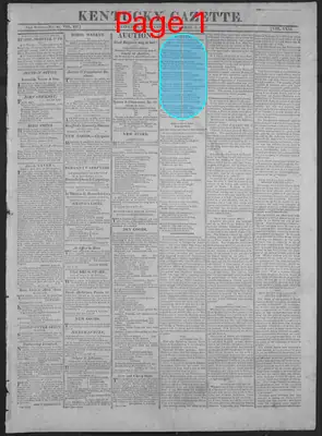 Page thumbnail for Kentucky Gazette