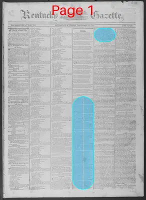 Page thumbnail for Kentucky Gazette