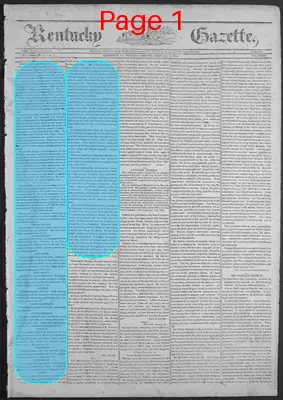 Page thumbnail for Kentucky Gazette