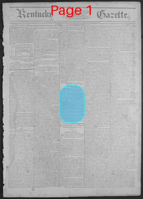 Page thumbnail for Kentucky Gazette