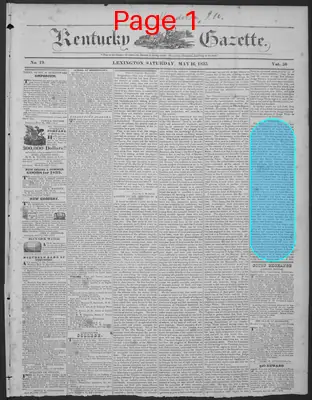 Page thumbnail for Kentucky Gazette