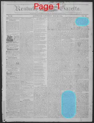 Page thumbnail for Kentucky Gazette
