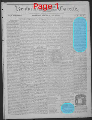 Page thumbnail for Kentucky Gazette