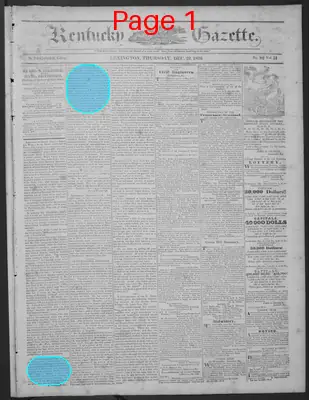 Page thumbnail for Kentucky Gazette