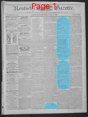 Page thumbnail for Kentucky Gazette