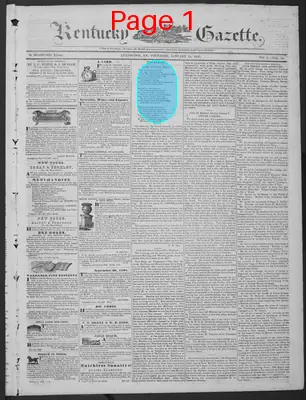 Page thumbnail for Kentucky Gazette