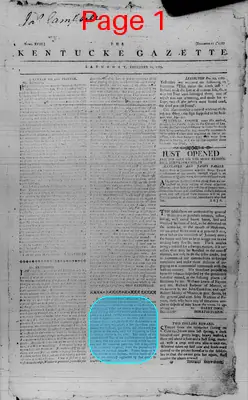 Page thumbnail for The Kentucke Gazette