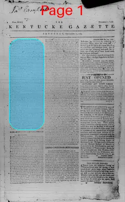 Page thumbnail for The Kentucke Gazette
