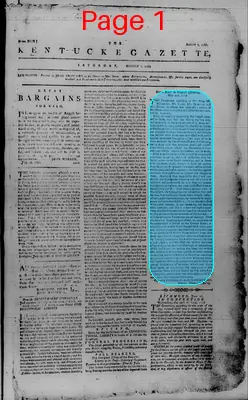 Page thumbnail for The Kentucke Gazette