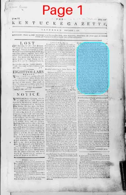 Page thumbnail for The Kentucke Gazette