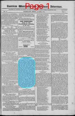 Page thumbnail for American Watchman And Delaware Advertiser