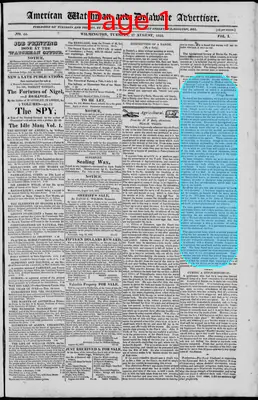 Page thumbnail for American Watchman And Delaware Advertiser
