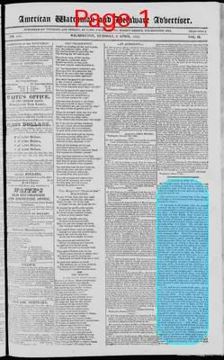 Page thumbnail for American Watchman And Delaware Advertiser