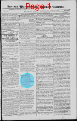 Page thumbnail for American Watchman And Delaware Advertiser