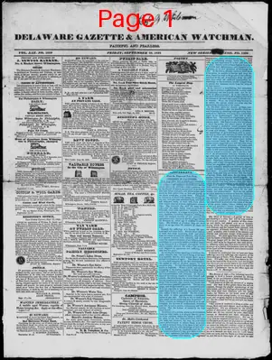 Page thumbnail for Delaware Gazette And American Watchman