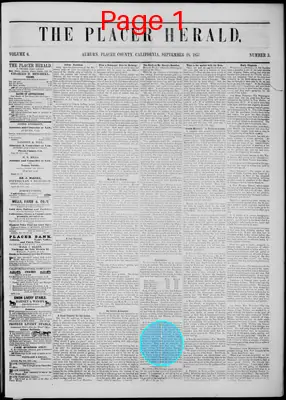 Page thumbnail for The Placer Herald