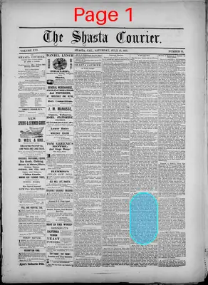 Page thumbnail for The Shasta Courier