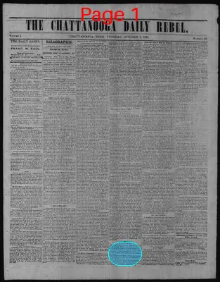 Page thumbnail for The Chattanooga Daily Rebel